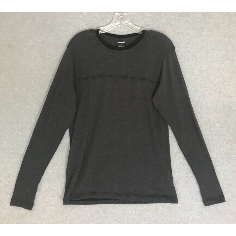NEW! Hurley T-Shirt Mens Small Heather Gray Long‎ Sleeve Lightweight Casual NWT